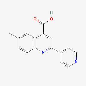 molecular formula C16H12N2O2 B1294665 6-Methyl-2-pyridin-4-ylquinoline-4-carboxylic acid CAS No. 5486-67-9