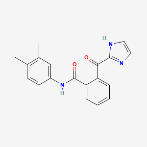 molecular formula C19H17N3O2 B12946672 N-(3,4-Dimethylphenyl)-2-(1H-imidazole-2-carbonyl)benzamide CAS No. 62366-99-8