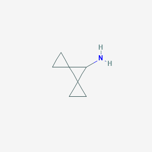 molecular formula C7H11N B12946697 Dispiro[2.0.2.1]heptan-7-amine 