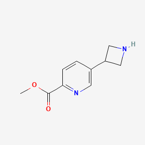 molecular formula C10H12N2O2 B12946704 Methyl 5-(azetidin-3-yl)picolinate 