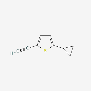 molecular formula C9H8S B12946709 2-Cyclopropyl-5-ethynylthiophene 