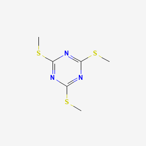 molecular formula C6H9N3S3 B1294671 s-三嗪，2,4,6-三(甲硫基)- CAS No. 5759-58-0
