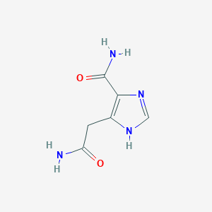 molecular formula C6H8N4O2 B12946742 5-(2-Amino-2-oxoethyl)-1h-imidazole-4-carboxamide CAS No. 52605-82-0