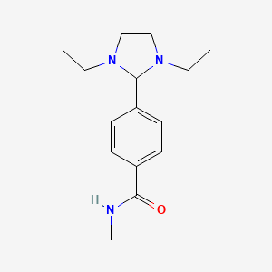 molecular formula C15H23N3O B12946746 4-(1,3-Diethylimidazolidin-2-yl)-N-methylbenzamide CAS No. 116368-57-1