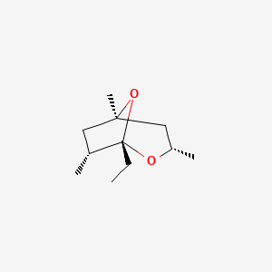 molecular formula C11H20O2 B12946767 (1S,3S,5R,7R)-1-Ethyl-3,5,7-trimethyl-2,8-dioxabicyclo[3.2.1]octane 