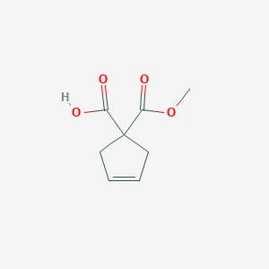 1-(Methoxycarbonyl)cyclopent-3-ene-1-carboxylic acid