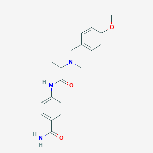 4-(2-((4-Methoxybenzyl)(methyl)amino)propanamido)benzamide