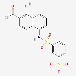 2-Naphthalenecarbonyl chloride, 5-[[[3-(fluorosulfonyl)phenyl]sulfonyl]amino]-1-hydroxy-