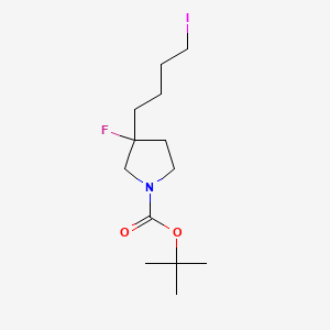 tert-Butyl 3-fluoro-3-(4-iodobutyl)pyrrolidine-1-carboxylate