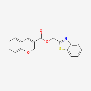 molecular formula C18H13NO3S B12946809 Benzo[d]thiazol-2-ylmethyl 2H-chromene-3-carboxylate 