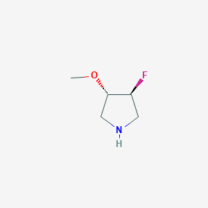 molecular formula C5H10FNO B12946856 trans-3-Fluoro-4-methoxypyrrolidine 