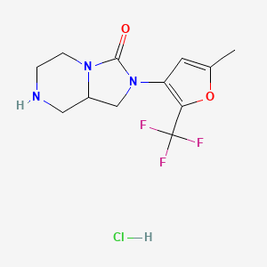 2-(5-Methyl-2-(trifluoromethyl)furan-3-yl)hexahydroimidazo[1,5-a]pyrazin-3(2H)-one hydrochloride