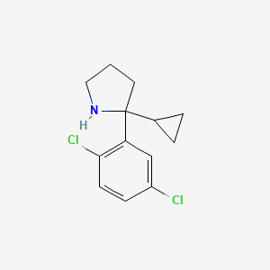 molecular formula C13H15Cl2N B12946878 2-Cyclopropyl-2-(2,5-dichlorophenyl)pyrrolidine 