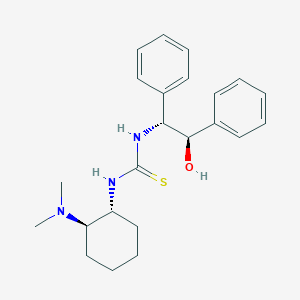 molecular formula C23H31N3OS B12946897 1-((1R,2R)-2-(Dimethylamino)cyclohexyl)-3-((1R,2R)-2-hydroxy-1,2-diphenylethyl)thiourea 