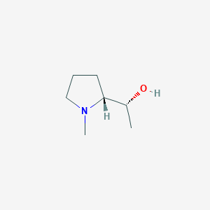 molecular formula C7H15NO B12946923 Rel-(R)-1-((R)-1-methylpyrrolidin-2-yl)ethan-1-ol 