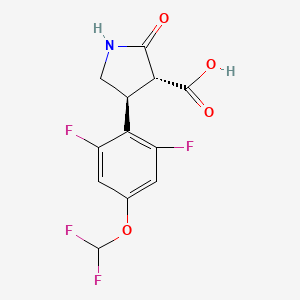 Rel-(3R,4S)-4-(4-(difluoromethoxy)-2,6-difluorophenyl)-2-oxopyrrolidine-3-carboxylic acid