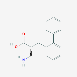 molecular formula C16H17NO2 B12946954 (R)-3-([1,1'-Biphenyl]-2-yl)-2-(aminomethyl)propanoic acid 