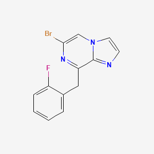 molecular formula C13H9BrFN3 B12946958 6-Bromo-8-(2-fluorobenzyl)imidazo[1,2-a]pyrazine 