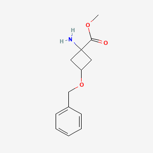 molecular formula C13H17NO3 B12946968 Methyl 1-amino-3-benzyloxy-cyclobutanecarboxylate CAS No. 191110-51-7