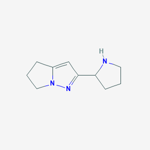 molecular formula C10H15N3 B12946987 2-(Pyrrolidin-2-yl)-5,6-dihydro-4H-pyrrolo[1,2-b]pyrazole 