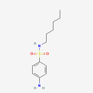 molecular formula C12H20N2O2S B1294707 4-氨基-N-己基苯磺酰胺 CAS No. 67491-88-7