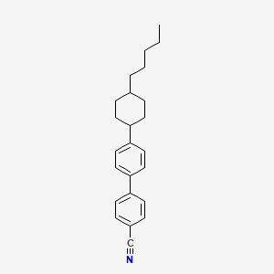 molecular formula C24H29N B1294710 4'-(反式-4-戊基环己基)-[1,1'-联苯]-4-腈 CAS No. 68065-81-6
