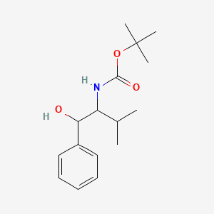 molecular formula C16H25NO3 B12947137 tert-Butyl (1-hydroxy-3-methyl-1-phenylbutan-2-yl)carbamate 