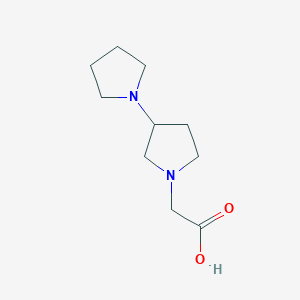 molecular formula C10H18N2O2 B12947145 2-([1,3'-Bipyrrolidin]-1'-yl)acetic acid 