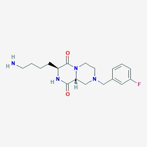 (3S,9aR)-3-(4-Aminobutyl)-8-(3-fluorobenzyl)hexahydro-1H-pyrazino[1,2-a]pyrazine-1,4(6H)-dione