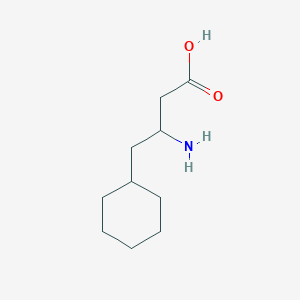 molecular formula C10H19NO2 B12947184 3-Amino-4-cyclohexylbutanoic acid 