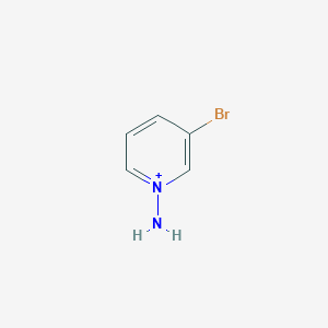 molecular formula C5H6BrN2+ B12947187 1-Amino-3-bromopyridinium 