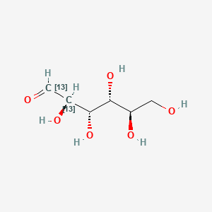 (2S,3S,4R,5R)-2,3,4,5,6-pentahydroxy(1,2-13C2)hexanal