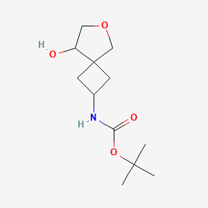 molecular formula C12H21NO4 B12947255 tert-Butyl (8-hydroxy-6-oxaspiro[3.4]octan-2-yl)carbamate 