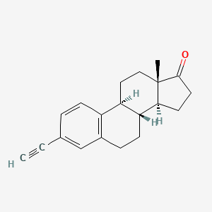 molecular formula C20H22O B12947264 (8R,9S,13S,14S)-3-Ethynyl-13-methyl-7,8,9,11,12,13,15,16-octahydro-6H-cyclopenta[a]phenanthren-17(14H)-one 