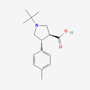 molecular formula C16H23NO2 B12947276 (3S,4R)-1-(tert-Butyl)-4-(p-tolyl)pyrrolidine-3-carboxylic acid 