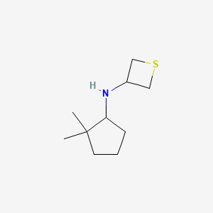 molecular formula C10H19NS B12947295 N-(2,2-Dimethylcyclopentyl)thietan-3-amine 