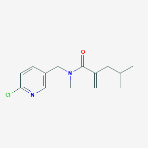 molecular formula C14H19ClN2O B12947302 N-((6-Chloropyridin-3-yl)methyl)-N,4-dimethyl-2-methylenepentanamide 