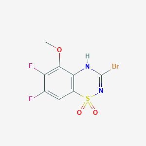 2H-1,2,4-Benzothiadiazine, 3-bromo-6,7-difluoro-5-methoxy-, 1,1-dioxide