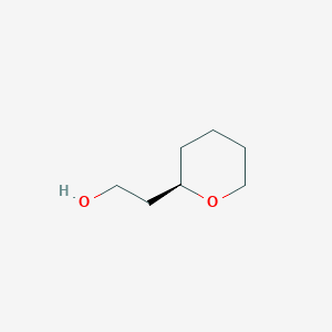 molecular formula C7H14O2 B12947354 (R)-2-(Tetrahydro-2H-pyran-2-yl)ethan-1-ol 