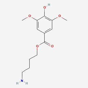 molecular formula C13H19NO5 B12947406 4-Aminobutyl 4-hydroxy-3,5-dimethoxybenzoate 