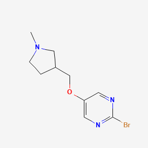 molecular formula C10H14BrN3O B12947463 2-Bromo-5-((1-methylpyrrolidin-3-yl)methoxy)pyrimidine 