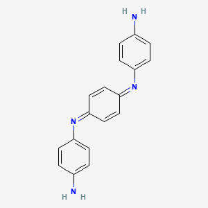 molecular formula C18H16N4 B12947471 N1,N1'-(Cyclohexa-2,5-diene-1,4-diylidene)bis(benzene-1,4-diamine) CAS No. 151746-34-8