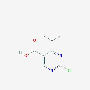 molecular formula C9H11ClN2O2 B12947485 4-(sec-Butyl)-2-chloropyrimidine-5-carboxylic acid 