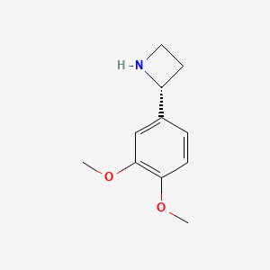 molecular formula C11H15NO2 B12947539 (R)-2-(3,4-Dimethoxyphenyl)azetidine 