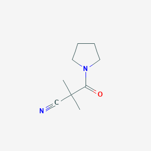 molecular formula C9H14N2O B1294755 2,2-二甲基-3-氧代-3-(吡咯烷-1-基)丙腈 CAS No. 681247-26-7
