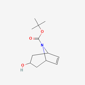 molecular formula C12H19NO3 B12947579 tert-Butyl 3-hydroxy-8-azabicyclo[3.2.1]oct-6-ene-8-carboxylate 