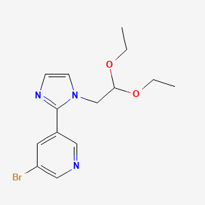 molecular formula C14H18BrN3O2 B1294759 3-溴-5-(1-(2,2-二乙氧基乙基)-1H-咪唑-2-基)吡啶 CAS No. 941294-55-9