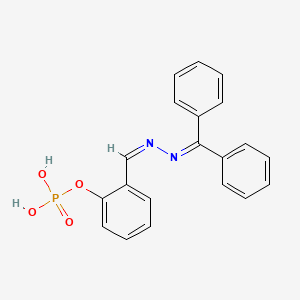 2-(((Diphenylmethylene)hydrazono)methyl)phenyl dihydrogen phosphate