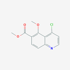 molecular formula C12H10ClNO3 B12947618 Methyl 4-chloro-5-methoxyquinoline-6-carboxylate 