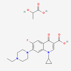 molecular formula C22H28FN3O6 B12947634 Enrofloxacin 2-hydroxypropanoic acid salt 